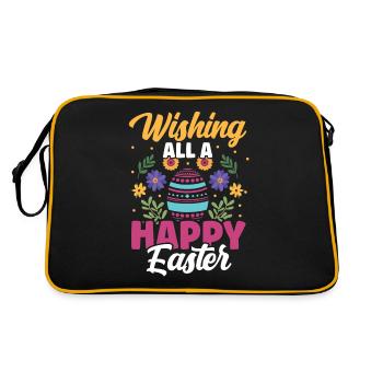 Souhaitons à tous une joyeuse Pâques Pâques Pâques Pâques - Sac Retro - noir/or - Dos