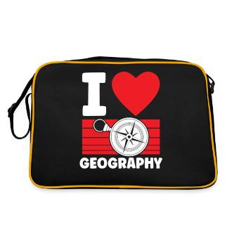 I love Geography Geography Profession Geography - Retro Bag - black/gold - Back