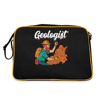 Geologist Geology Student Geology Geology Teacher - Retro Bag - black/gold - Back