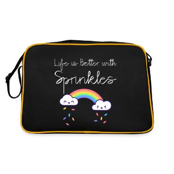 La vie est meilleure avec des saupoudrages 11 - Sac Retro - noir/or - Dos