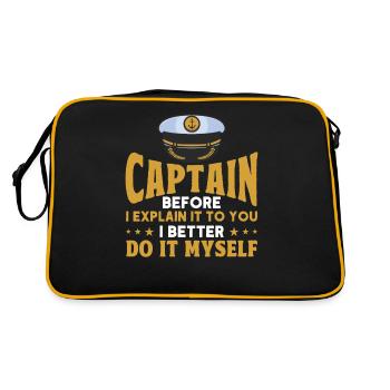 Amoureux du bateau Capitaine de bateau Capitaines - Sac Retro - noir/or - Dos