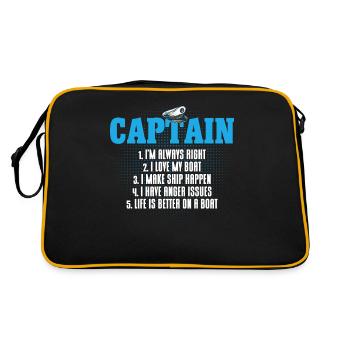 Amateurs de bateau Capitaine de bateau Capitaine Capitaines - Sac Retro - noir/or - Dos