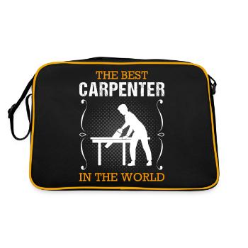 Carpenter Profession Carpenter Craftsman Gift - Retro Bag - black/gold - Back
