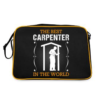 Carpenter Profession Carpenter Craftsman Gift - Retro Bag - black/gold - Back