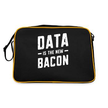 Data is the new bacon - coding - Retro Bag - black/gold - Back