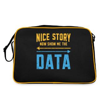 Schöne Geschichte jetzt zeige mir die Daten - Code - Retro Tasche - Schwarz/Gold - Hinten
