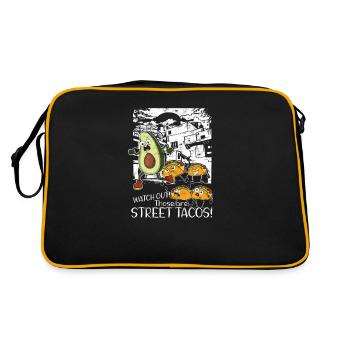 Watch Out Those Are StreetTacos - spanish - Retro Bag - black/gold - Back