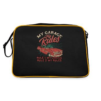 My Garage My Rules - Rule 1 My Garage Rule 2 My - Retro Bag - black/gold - Back