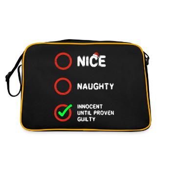 Nice Naughty Innocent Until Proven Guilty - Retro Bag - black/gold - Back