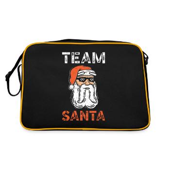 Équipe Santa Santa Claus Surfing Holidays - Sac Retro - noir/or - Dos
