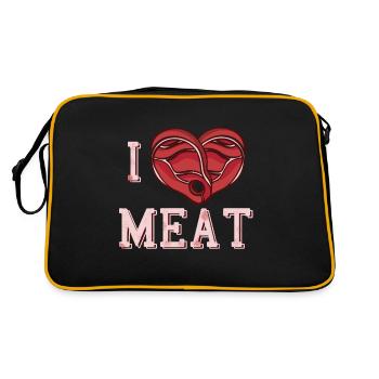 J’adore la viande - Sac Retro - noir/or - Dos
