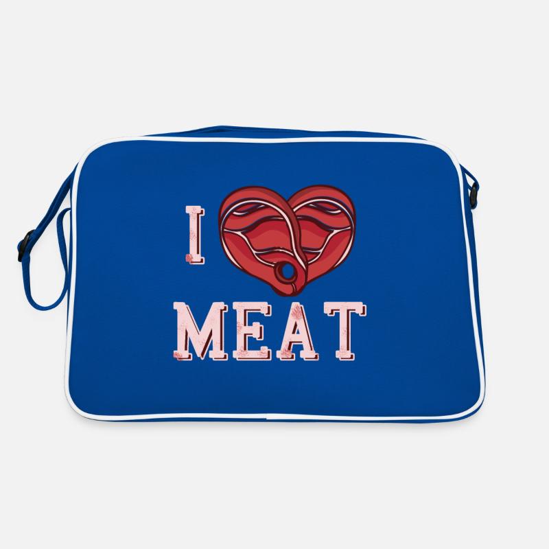 Ich liebe Fleisch Retro Tasche