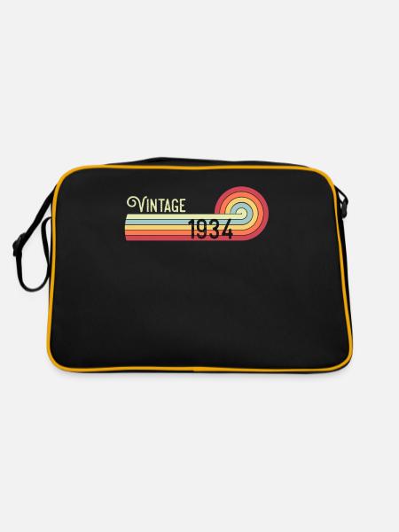 1934 onethousandninehundredthirtyfour - Retro Tasche - Schwarz/Gold