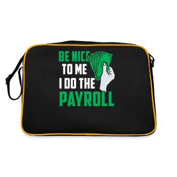 Soyez gentil avec moi je fais la paie - Sac Retro - noir/or - Dos