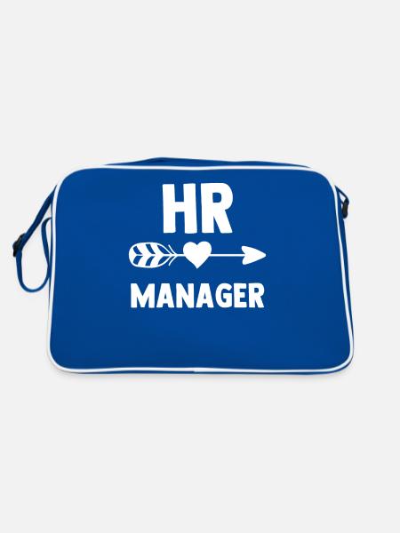 Hr Manager Personaler Personal Human Resources - Retro Tasche - Blau/Weiß - Hinten