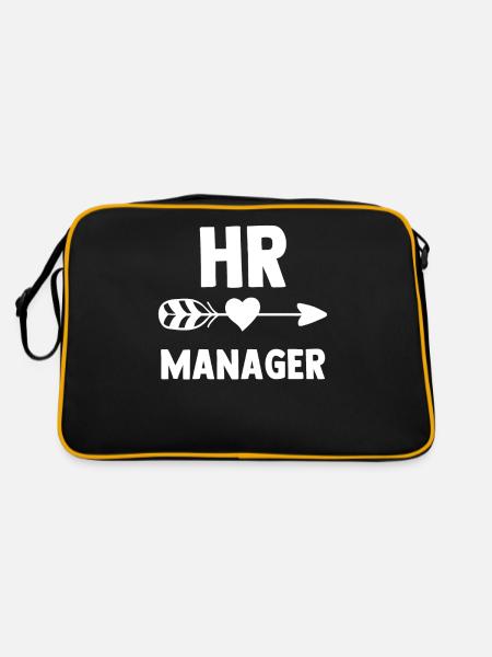 Hr Manager Personaler Personal Human Resources - Retro Bag - black/gold - Back