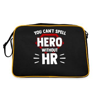 Hero you can not spell without Hr spelling staff - Retro Bag - black/gold - Back