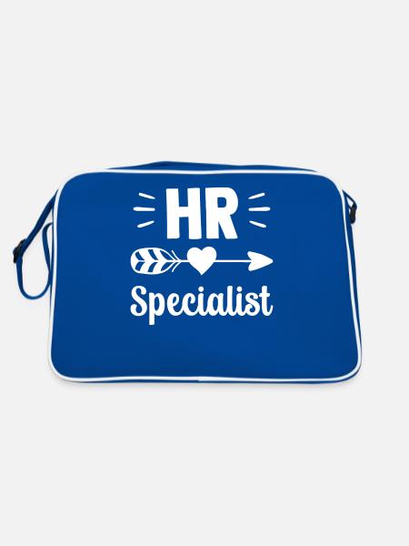 HR Specialist Human Resources Human Resources Personnel - Retro Bag - blue/white - Back