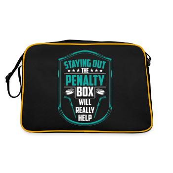 Banc de pénalité de hockey sur glace Banc de pénalité Joueurs de hockey sur glace - Sac Retro - noir/or - Dos