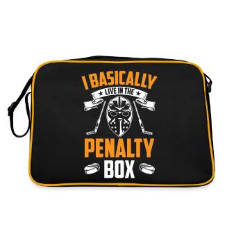 Banc de pénalité de hockey sur glace Joueur de hockey sur glace Boîte de pénalité - Sac Retro - noir/or - Dos
