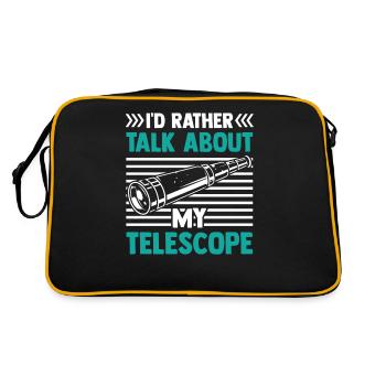 Je préfère parler de mon télescope - Sac Retro - noir/or - Dos