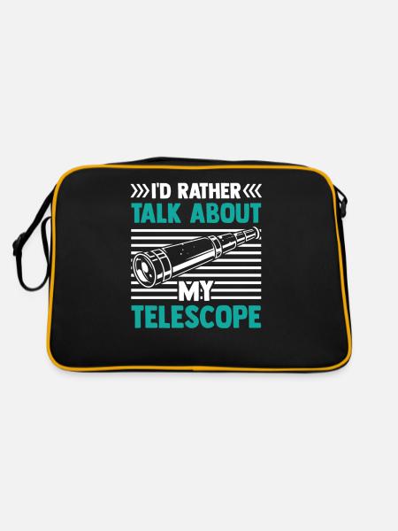 Je préfère parler de mon télescope - Sac Retro - noir/or - Dos