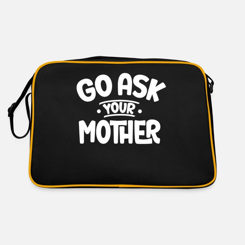 Geh Und Frag Deine Mutter Papi Vater Papa Sprüche Retro Tasche