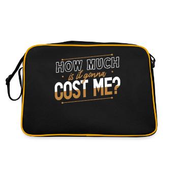 Wie Viel Wird Es Mich Kosten? Papa Vater Papi - Retro Tasche - Schwarz/Gold - Hinten