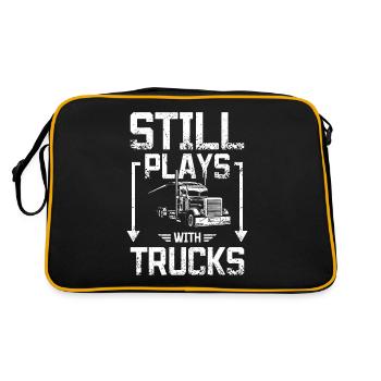 Still plays with trucks - Retro Tasche - Schwarz/Gold - Hinten