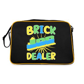 Händler Klemmbaustein Baustein - Retro Tasche - Schwarz/Gold - Hinten