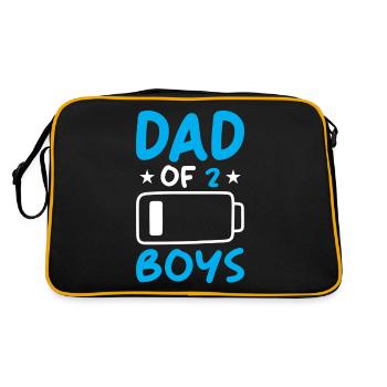 Dad of 2 Boys - Retro Bag - black/gold - Back