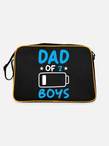Dad of 2 Boys - Retro Bag - black/gold - Back