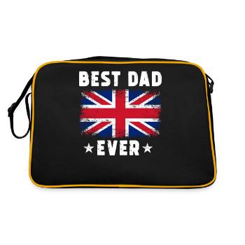 Père britannique Meilleur père de tous les temps Angleterre Papa - Sac Retro - noir/or - Dos