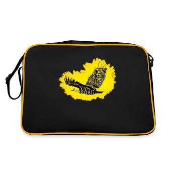 Adler - Retro Tasche - Schwarz/Gold - Hinten