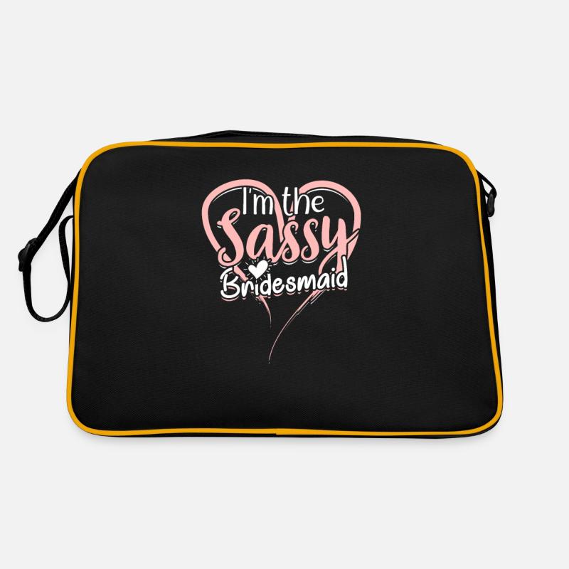 Ich bin die freche Brautjungfer Junggesellenabschied - Retro Tasche