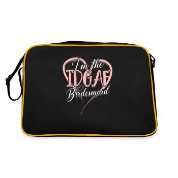 Ich bin die IDGAF Brautjungfer - Freundschaft - Retro Tasche - Schwarz/Gold - Hinten