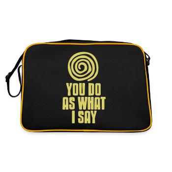 And you will say yes to my hypnosis - Retro Bag - black/gold - Back