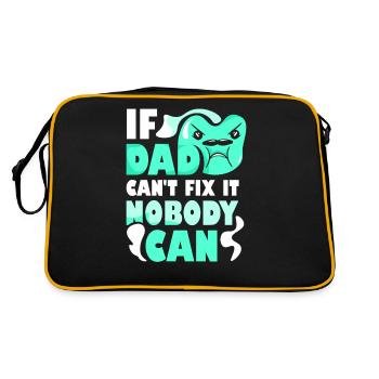 If Dad can't fix it, no one can fix it - Retro Bag - black/gold - Back