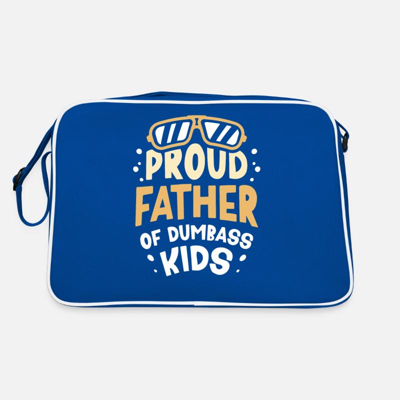 Stolzer Vater Von Blöden Kindern Papi Papa Sprüche Retro Tasche