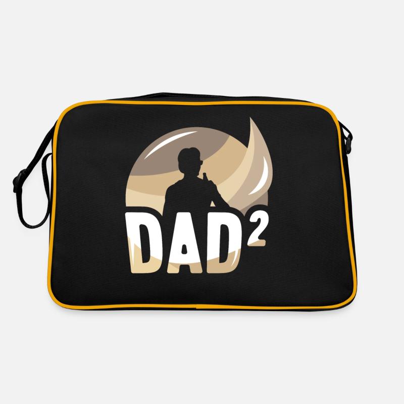 Vater Von Zwei Kindern Papi Vater Tag Papa Retro Tasche