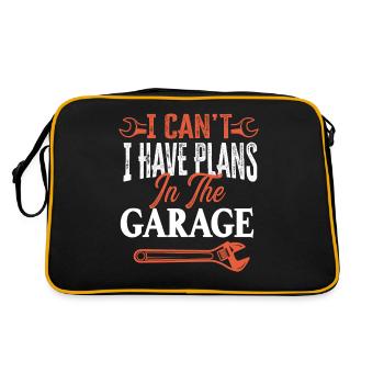 I can't I have plans in the garage profession - Retro Bag - black/gold - Back