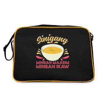 Sinigang Minsan Maasim Filipino Food Pinoy-suppe - Retro Tasche - Schwarz/Gold - Hinten