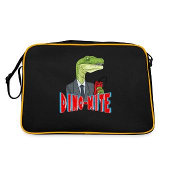 Dinosaure explosif Dino-Mite avec dynamite dans - Sac Retro - noir/or - Dos