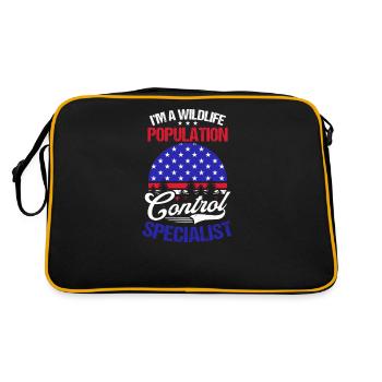 Hunting American Flag Population Control Special - Retro Bag - black/gold - Back