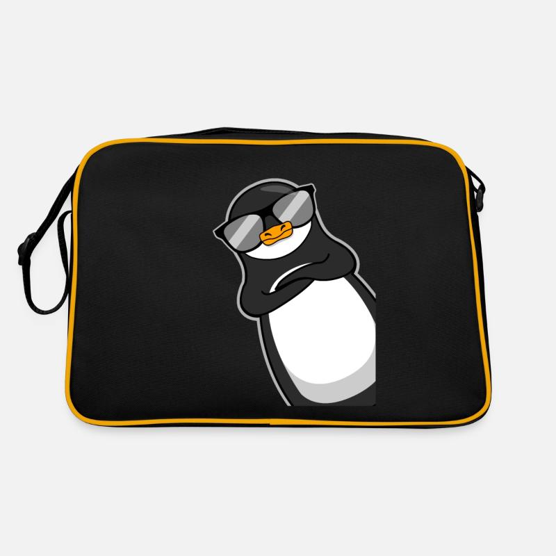 Lustiger Pinguin Mit Sonnenbrille Cooles Geschenk Retro Tasche