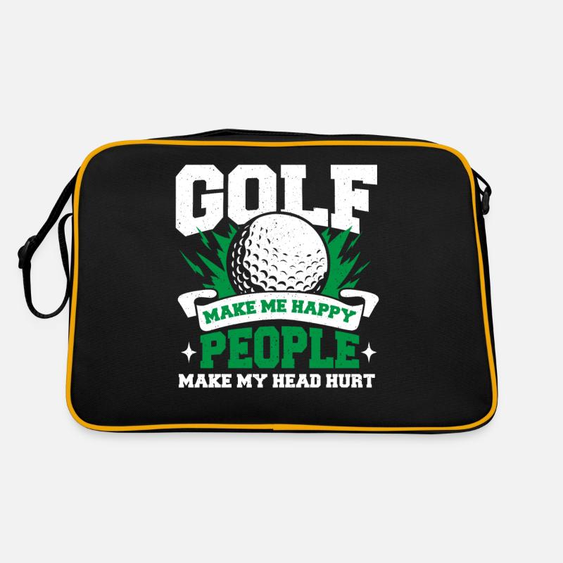 Golf Make Me Happy People Make My Head Hurt Retro Bag