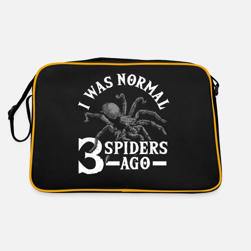 I Was Normal 3 Spiders Ago Spider Lover Arachnid Retro Tasche