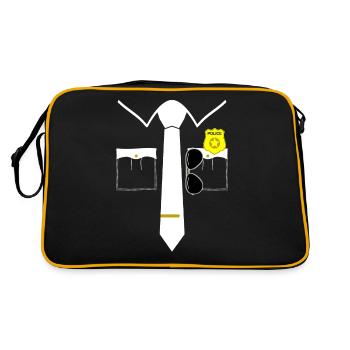 Polizei FBI Kostüm Karneval Fasching Verkleidung - Retro Bag - black/gold - Back