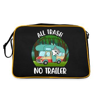 All Trash No Trailer Motorhome Gift - Retro Bag - black/gold - Back