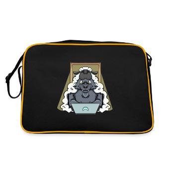 Hacker Wolf In Sheep’s Clothing Cybersécurité - Sac Retro - noir/or - Dos